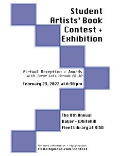 8th Annual Baker & Whitehill Student Artists' Book Contest 2022 Poster