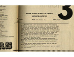 John Torres Published Letter January 27,1970, RISD Paper, February 2, 1970 by John Torres and RISD Archives