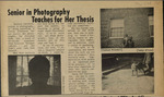 "Senior in Photography Teaches for Her Thesis," Designer's News, May 19, 1969 by Rosalyn Gerstein and RISD Archives