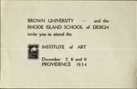Art Institute Program 1934 by Brown/RISD Community Art Project