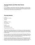 The Holy Dialectic and Other Short Stories