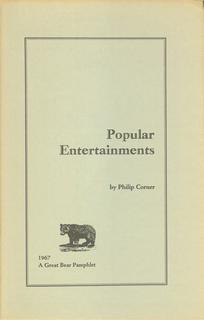 Popular Entertainments