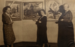 Bernice Jamieson, figure on the Left side, scrapook. by Experimental and Foundation Studies Department