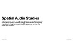 Spatial Audio Studies