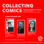 Collecting Comics at Fleet Library | a panel discussion by Bill Adler, Tim Finn, Claudia Covert, and Fleet Library