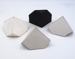 Half Cube Paper Models (3 white, 1 black by Fleet Library