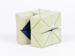 Folding Cube: Paint Shows Outline of Cuboctahedron by Fleet Library