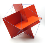 Golden Rectangles with String Outlining Icosahedron by Fleet Library