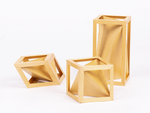 Wooden Rectangular Prisms with Embedded Tetrahedra by Fleet Library