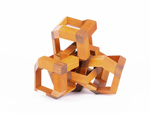 interlaced Wooden Rhombic Dodecahedrons by Fleet Library