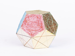 Pentagonal Dodecahedron with Embedded Cubes Traced on Faces by Fleet Library