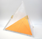 Clear Tetrahedron Showing 1/4 Volume and Dihedral Plane by Fleet Library