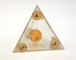 Clear Plastic Tetrahedron with Center Ball by Fleet Library
