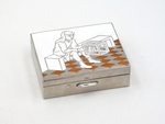 Small Box With Escher Illustration (Man W/Cuboid 1958) by Fleet Library