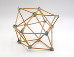 Tetrahedral Wooden Dowel model by Fleet Library