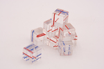 Clear Acrylic Cubes with Lines by Fleet Library