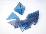 Plastic Blue Triangles by Fleet Library