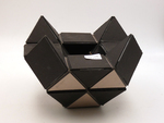 Octahedrons, tetrahedrons built up to large truncated octahedron by Fleet Library