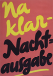 Na Klar-Nacht=ausgabe by Richard Blank, Fleet Library, and Visual + Material Resources