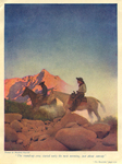 "The round-up crew started early the next morning, just about sun-up", from "The Rawhide" by Fleet Library, Visual + Material Resources, and Maxfield Parrish