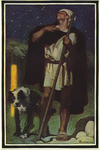 Shepherd, illustrating "A Christmas Hymn" by Alfred Domatt by Fleet Library, Visual + Material Resources, and Joseph C. Leyendecker