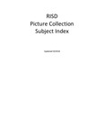 Picture Collection Subject Index by Fleet Library and Visual + Material Resources