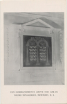 Ten Commandments above the entry to Touro Synagogue, Newport, RI by The Society of Friends of Touro Synagogue, Newport; Stuart, Gilbert (American painter, 1755-1828); Visual + Material Resources; and Fleet Library