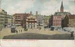 Market Square, Providence, RI, looking East by A.C. Bosselman & Co., New York: publisher; Visual + Material Resources; and Fleet Library
