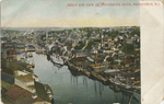 Bird's Eye View of Providence River, Providence, RI by A.C. Bosselman & Co., New York: publisher; Visual + Material Resources; and Fleet Library