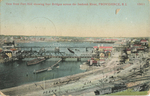 View from Fort Hill showing 4 bridges across Seekonk River, Providence, RI by A.C. Bosselman & Co., New York: publisher; Visual + Material Resources; and Fleet Library