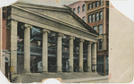 View of exterior of Arcade, Providence, RI by A.C. Bosselman & Co., NY: publisher; Visual + Material Resources; and Fleet Library