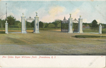 New Gates, Roger Williams Park, Providence, RI by W. R. White, Provdence, RI: publisher; Visual + Material Resources; and Fleet Library