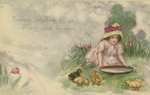 Easter Wishes - Many and sincere by Gibson Art Company