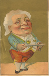 Untitled (Large headed servant with tray)