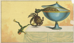 Untitled (Turtle in soup tureen with crab and frog)