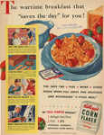 The wartime breakfast "saves the day" for you! | Corn Flakes by Visual + Material Resources and Fleet Library