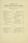 Bulletin of the Rhode Island School of Design Index (Vol. 2 - 26, 1914 -1937) by L. Earle Rowe, RISD Museum, and RISD Archives