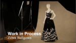 Work in Process : Todd Oldham on Zebra Ballgown by Todd Oldham