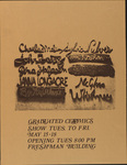 Graduated Ceramics Show Tues to Fri. May 15-18 by RISD Archives