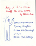 hey, i drew some stuff on the walls. by Allison Cole by RISD Archives and Allison Cole