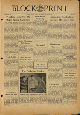 quot Blockprint April 22 1957 quot by Students of RISD and RISD Archives