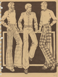 Untitled (sepia drawing of 3 men) by Alden Willard Cole, Fleet Library, and Visual + Material Resources